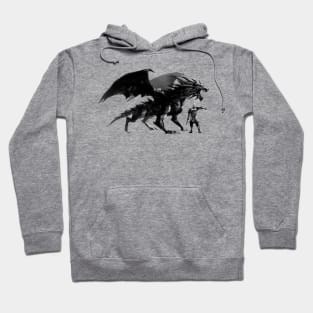 Rajic and his black dragon Raat (from the Dragon Slayer Chronicles) Hoodie